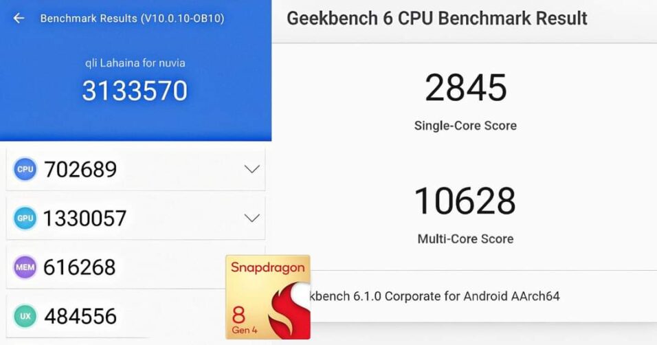 Qualcomm Snapdragon 8 gen 4 Benchmark Geekbench 6