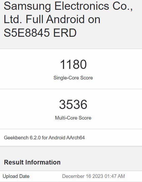 Samsung Galaxy A55 Geekbench