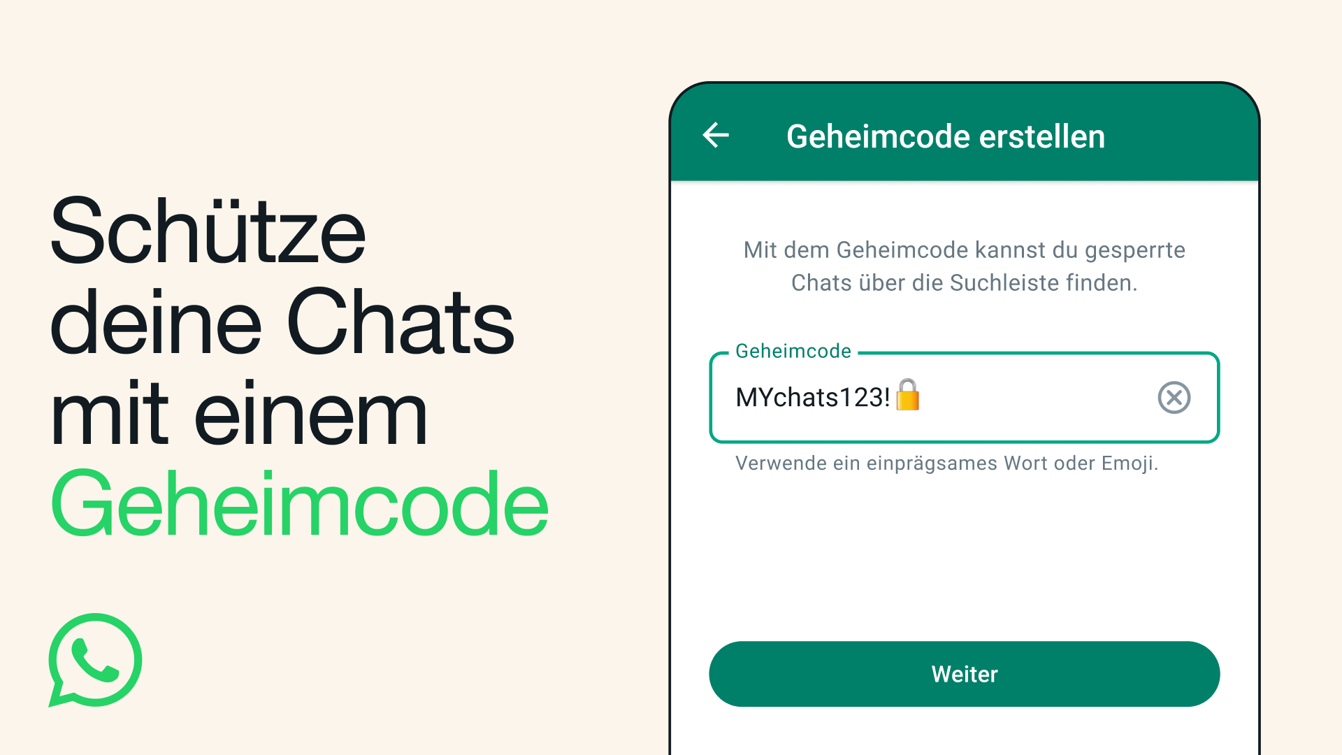 WhatsApp Code Sperre