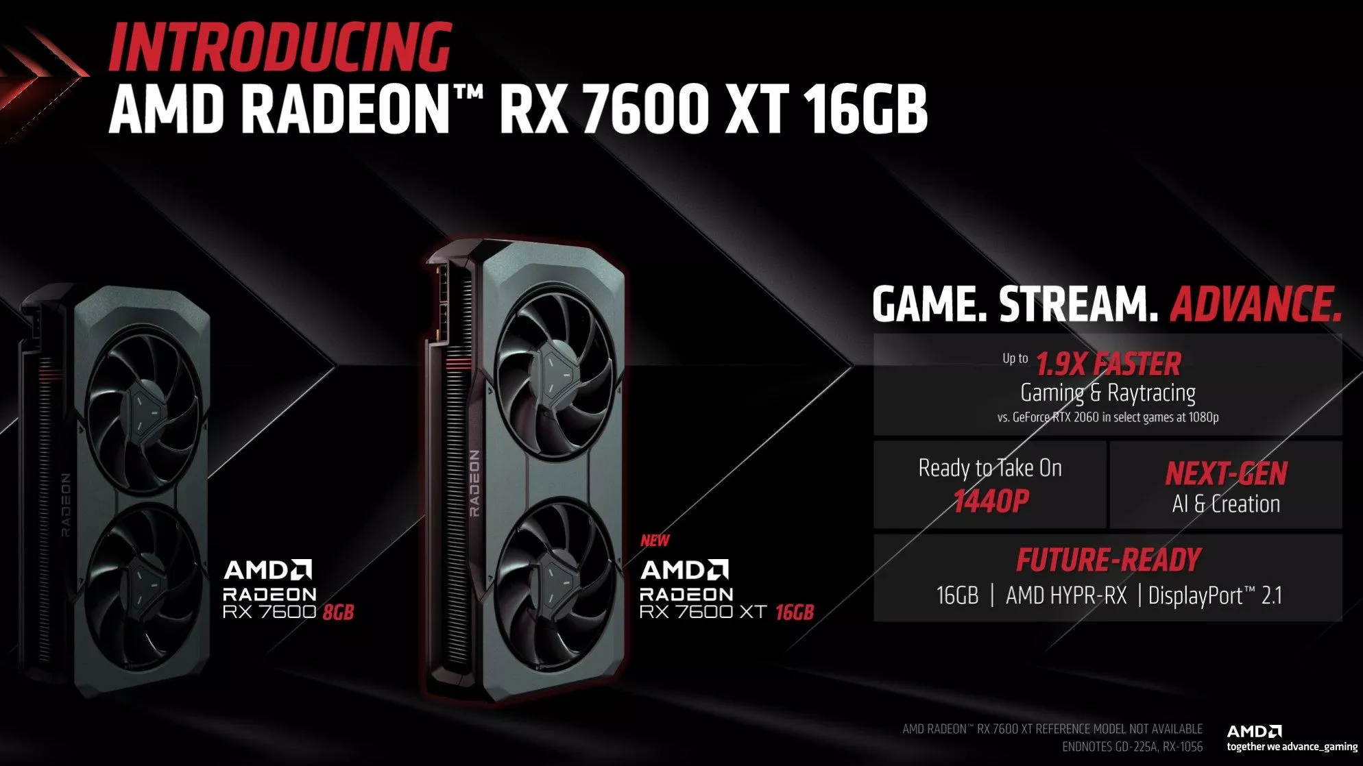 AMD Radeon RX 7600 XT 16 GB Vorstellungsbild