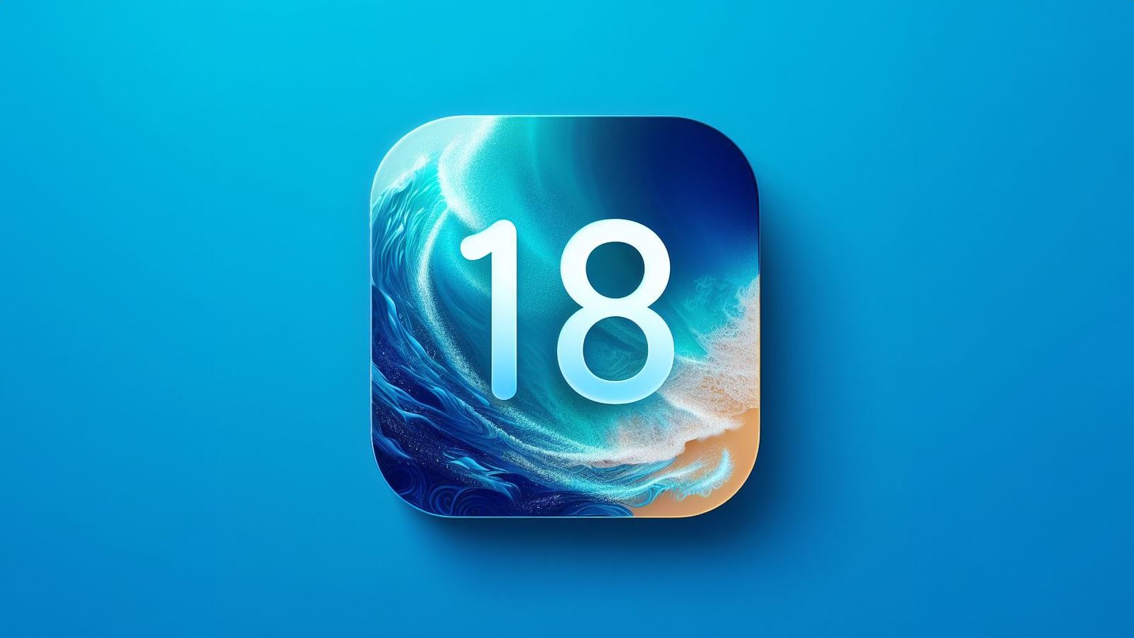 Apple iOS 18 Logo Design-Konzept, KI-generiert.