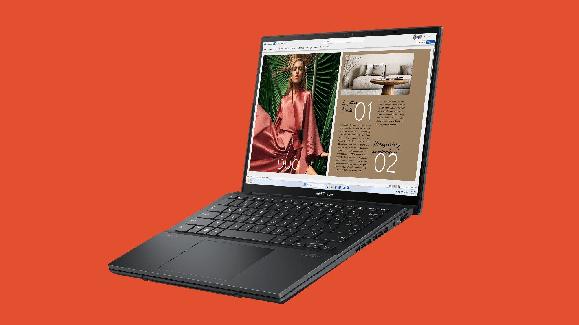 Asus Zenbook Duo 2024 UX8406 im Laptop Modus