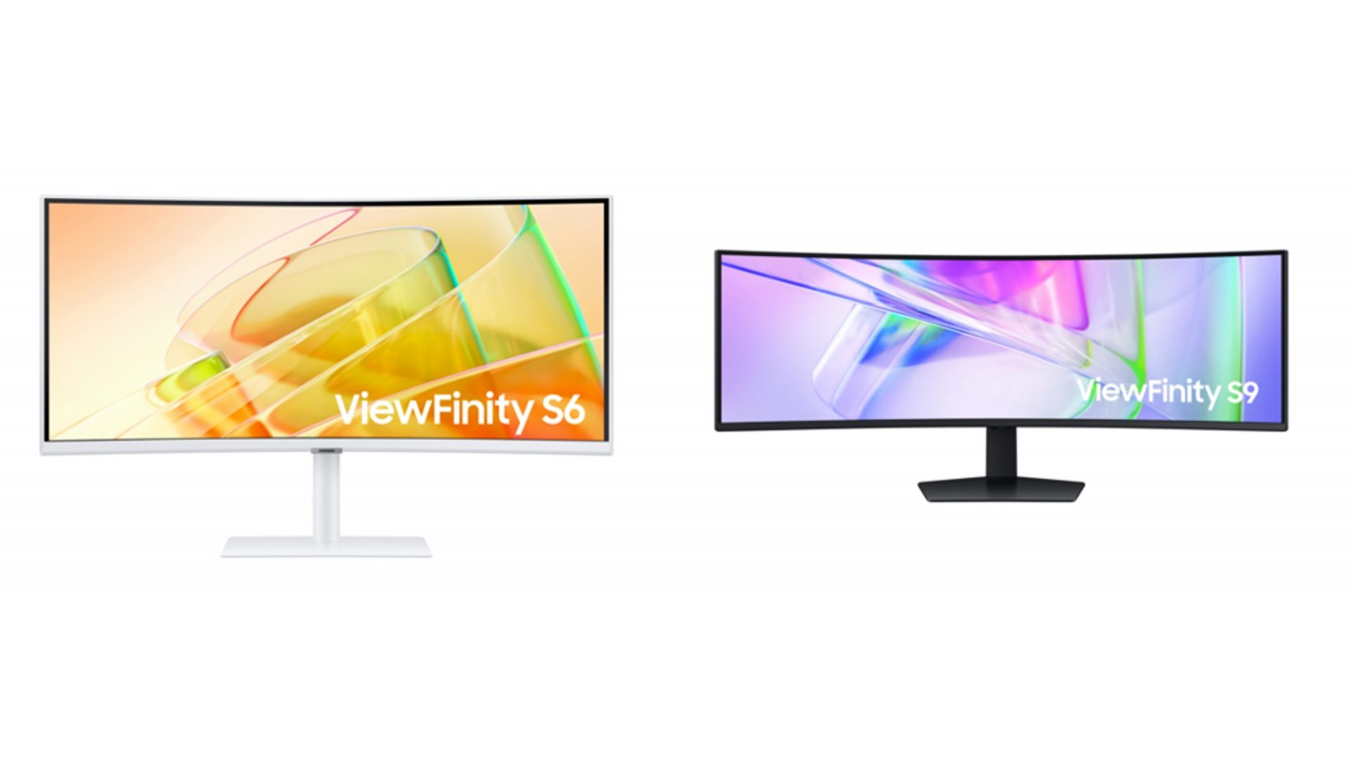 Samsung ViewFinity S65TC und S95UC nebeneinander.