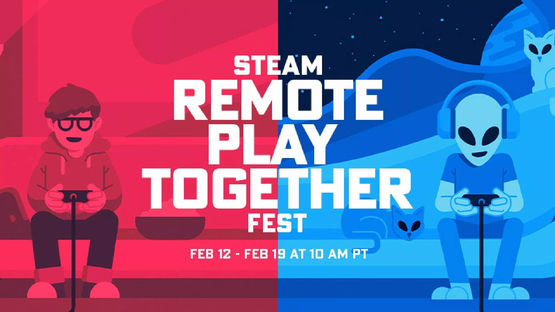 Werbebanner für Steam Remote Play Together Aktion