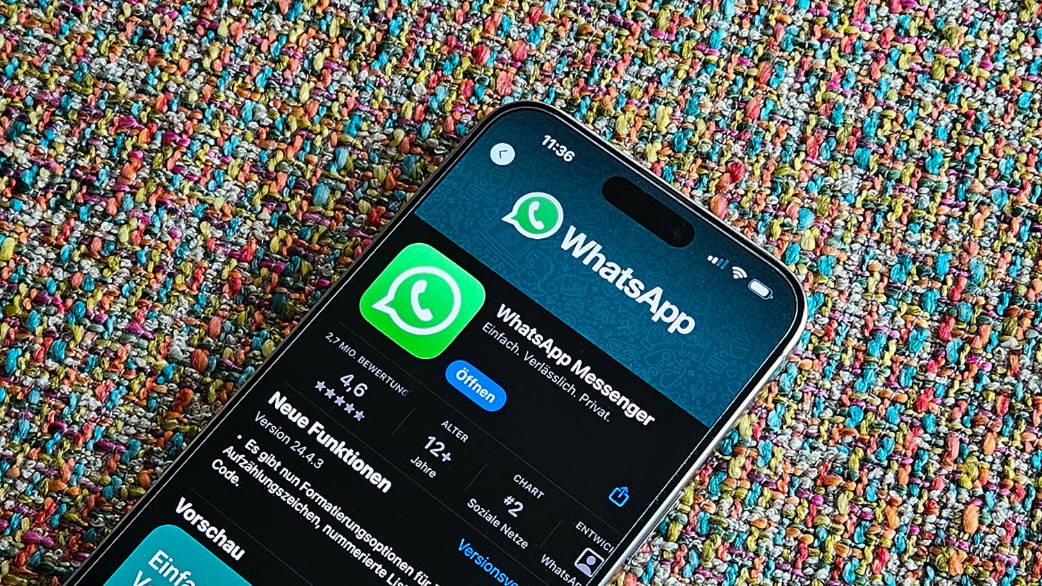 App Store mit WhatsApp auf einem iPhone