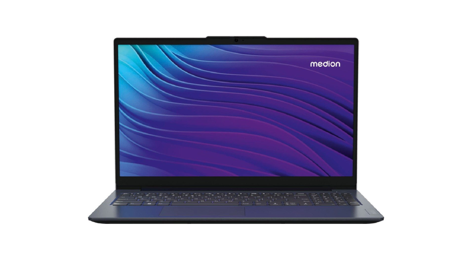 Medion E15235 Notebook aufgeklappt von vorn